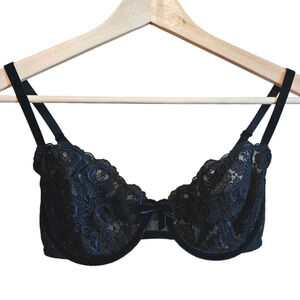 Victoria's Secret Very Sexy Push Up Without Padding Lace Black Women's Size 34D